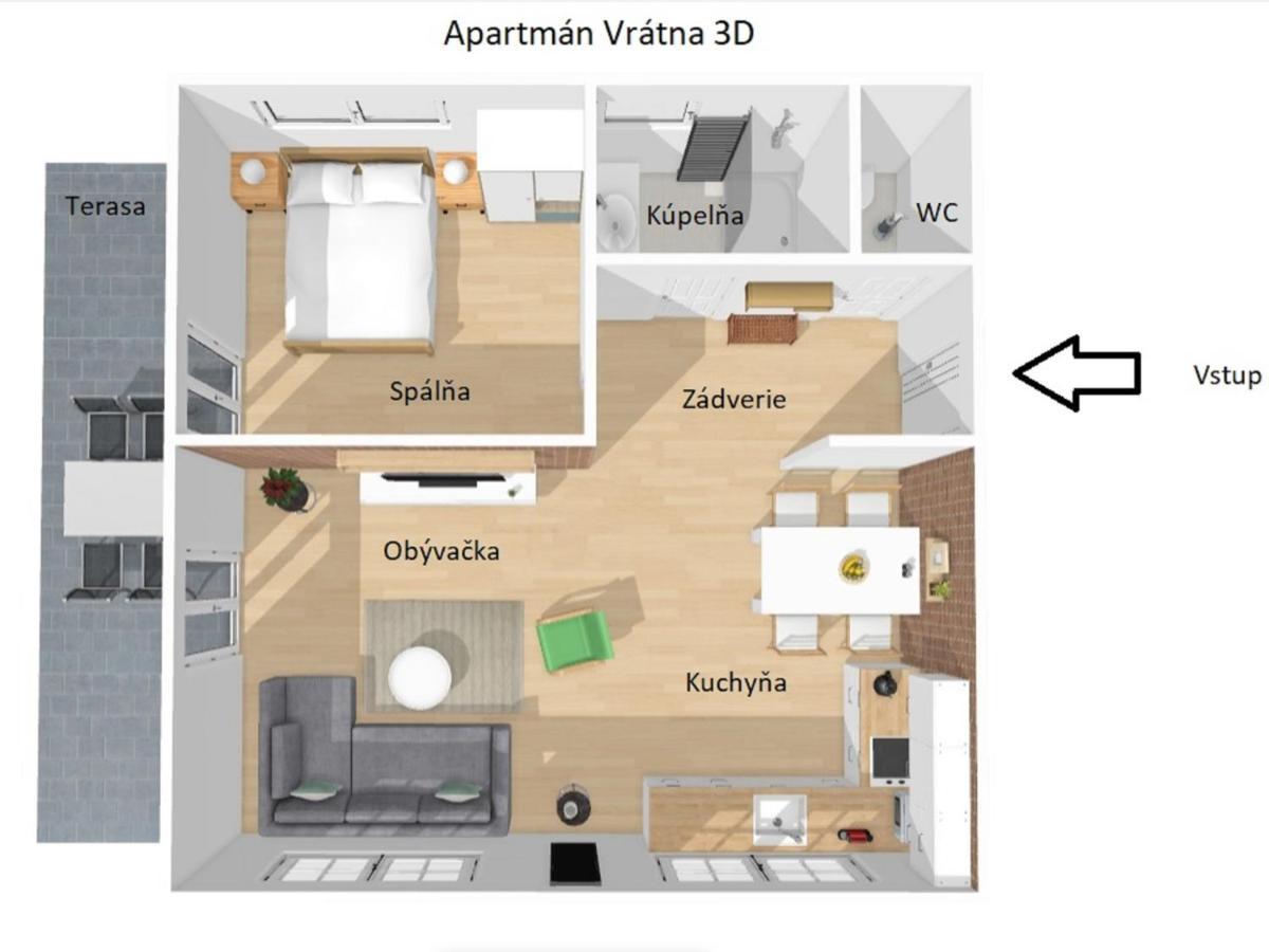 Apartman Vratna Терхова Екстер'єр фото
