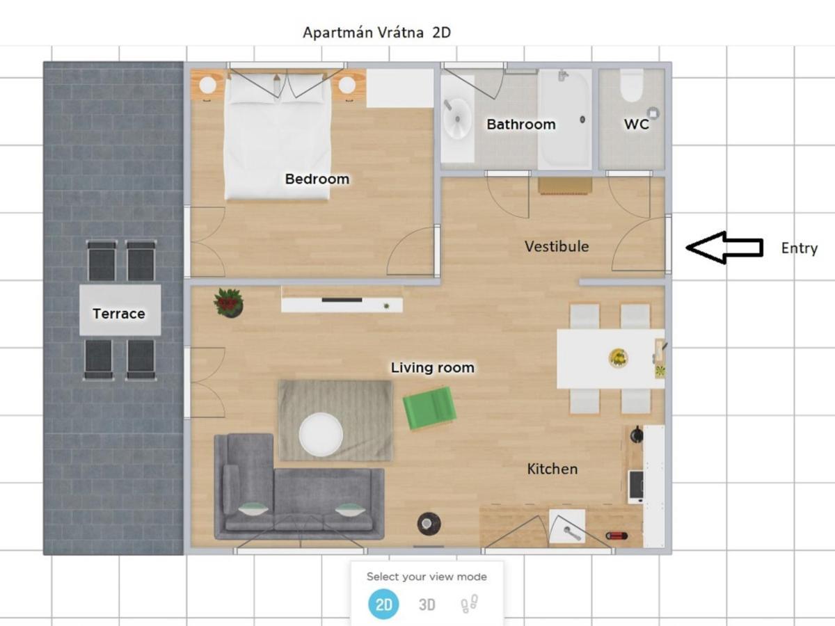 Apartman Vratna Терхова Екстер'єр фото
